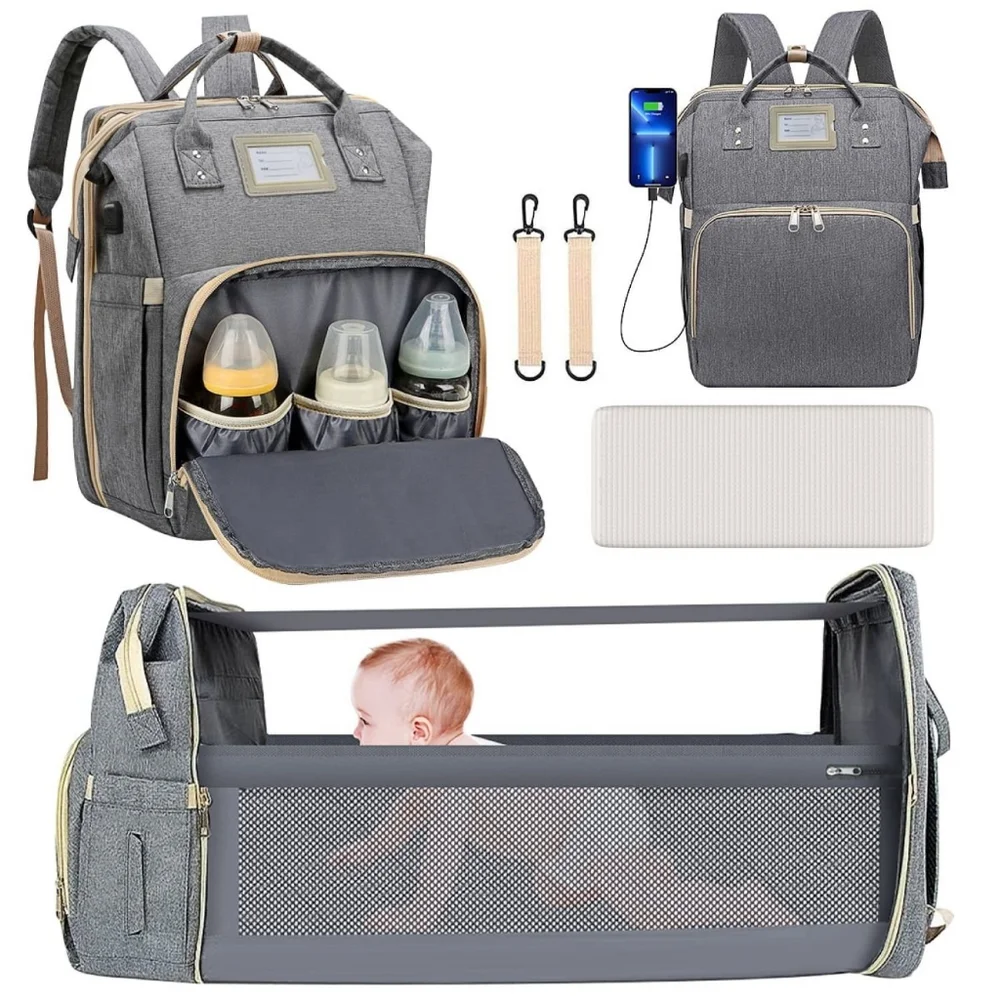 Backpack Diaper Bag with Changing Station